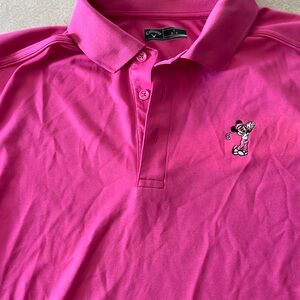 Callaway Disney Men's Large golf polo with  Embroidered Mikey logo